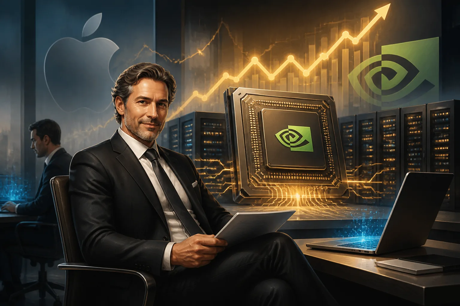 Nvidia dépasse Apple et devient la 2e capitalisation mondiale grâce à l'IA
